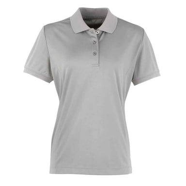 Premier Womens/Ladies Coolchecker Pique Polo Shirt (Silver)