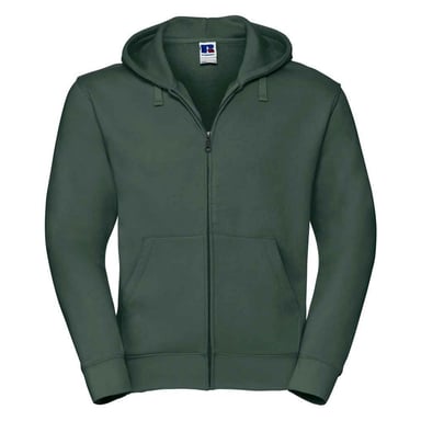 Russell Mens Authentic Hooded Sweatshirt (Bottle Green)