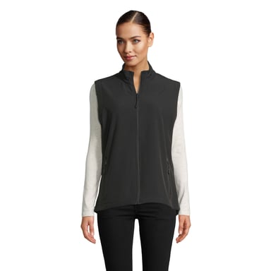 SOLS Womens/Ladies Race Softshell Body Warmer (Black)