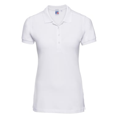 Russell Womens/Ladies Stretch Short Sleeve Polo Shirt (White)