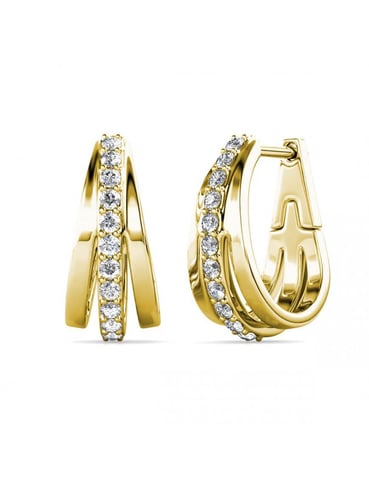 Pendientes Aurielle - Oro y Cristal