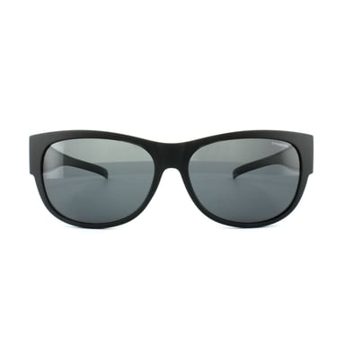 Gafas de sol polarizadas Polaroid ovaladas unisex negro mate gris