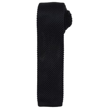 Premier Unisex Adult Slim Knitted Tie (Black)