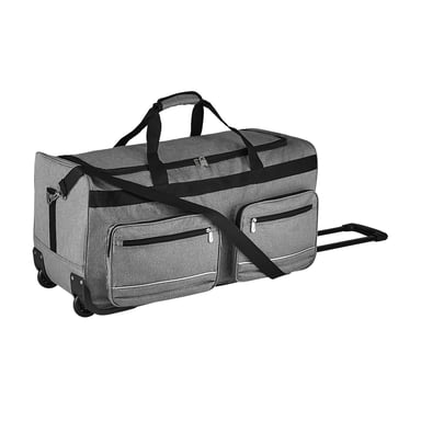 SOLS Voyager Rolling Travel Holdall Bag (Heather Grey)