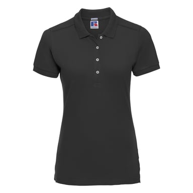 Russell Womens/Ladies Stretch Short Sleeve Polo Shirt (Black)
