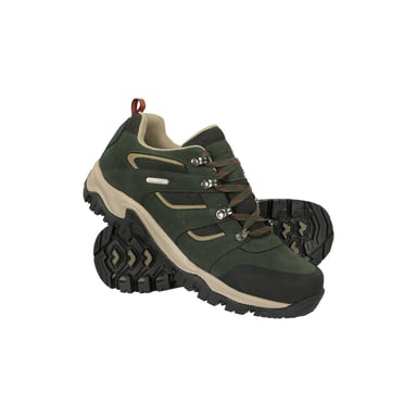 Mountain Warehouse Mens Voyage Suede Waterproof Walking Shoes (Khaki)
