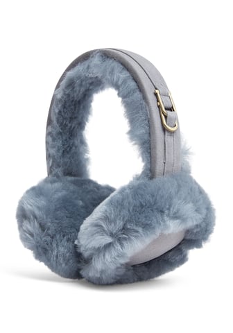 Orejeras azules súper suaves y esponjosas de invierno para mujer, cálidas y acogedoras