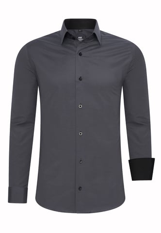 Rusty Neal Overhemd Slim Fit Gris