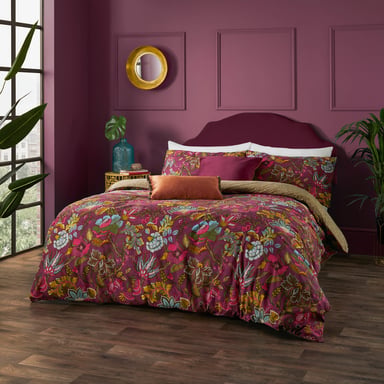 Juego de funda de edredón floral exótico Viranai