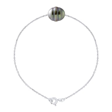 Bracelet Real Cultured Tahiti Pearl Circled 10-11 mm