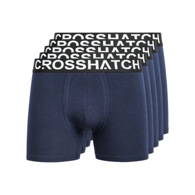 Crosshatch Mens Astral Boxer Shorts (Pack of 5) (Navy)