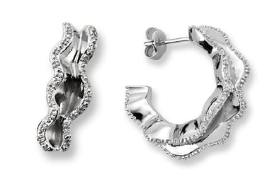 Orphelia Women's 925 Sterling Silver Hoop Earrings - Silver ZO-5792