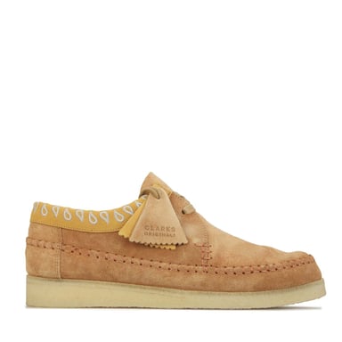 Men's Clarks Originals Weaver Suede Shoes in Tan