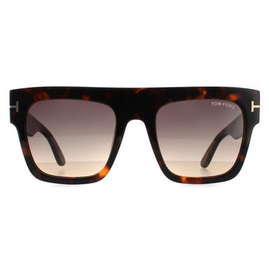 Tom Ford Cuadradas Mujeres Oscuro Habana Gradiente Ahumado