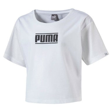 Puma Kids Style Tee Girls Top Toph Camiseta Blanca 594963 02 RW85