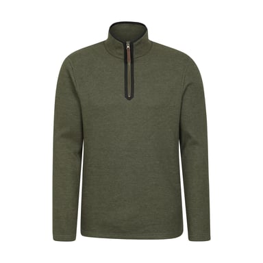 Mountain Warehouse Mens Beta Contrast Zip Top (Dark Khaki)