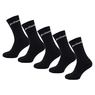 Prince 5-Pack Tennis calcetines acolchados negros para hombre