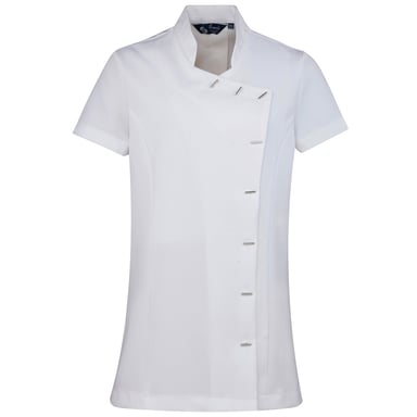 Premier Womens/Ladies Orchid Short-Sleeved Tunic (White)
