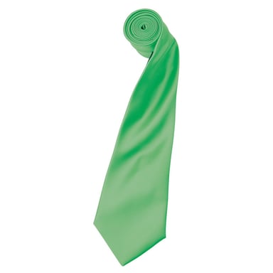 Premier Unisex Adult Colours Satin Tie (Apple Green)
