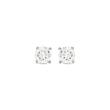 Pendientes Luxenter, básico de plata de ley 925 y circonita brillante con acabado en baño de rodio