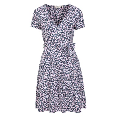 Mountain Warehouse Womens/Ladies Santorini Floral Jersey Wrap Dress (Grey)