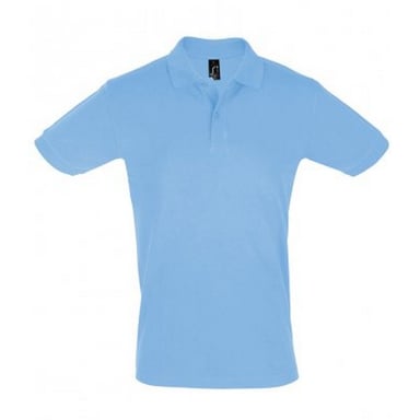 SOLS Mens Perfect Pique Short Sleeve Polo Shirt (Sky Blue)
