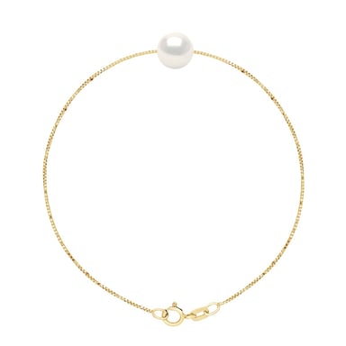 Bracelet Real Cultured Freshwater Pearl Round 8-9 mm