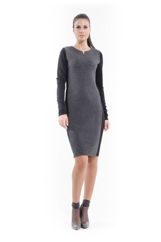 Vestido recto de mezcla de lana