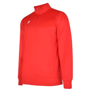 Umbro Mens Club Essential Half Zip Sweatshirt (Vermillion)