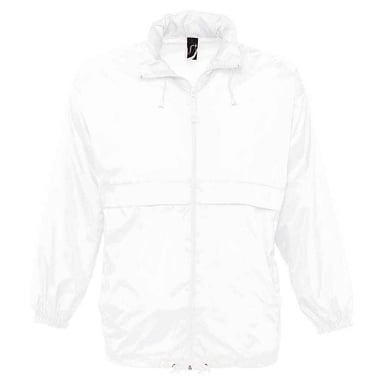 SOLS Unisex Adult Surf Windbreaker (White)