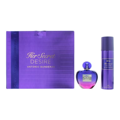 Antonio Banderas Her Secret Desire Eau de Toilette 80ml + Deodorant Spray Gift Set