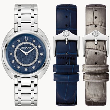 Bulova Duality Women's Silver Watch 96X160