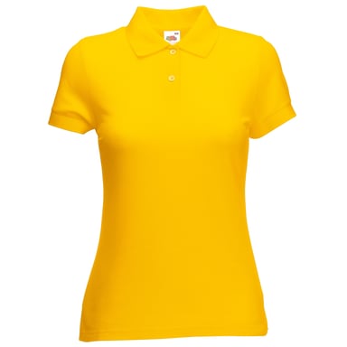 Fruit Of The Loom Womens Lady-Fit 65/35 Short Sleeve Polo Shirt (Sunflower)