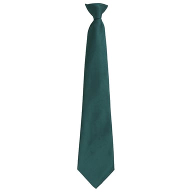 Premier Unisex Adult Colours Fashion Plain Clip-On Tie (Bottle)