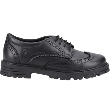 Hush Puppies Girls Maxine Leather School Shoes (Black)