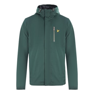 Chaqueta verde con dobladillo redondeado y capucha de Lyle & Scott