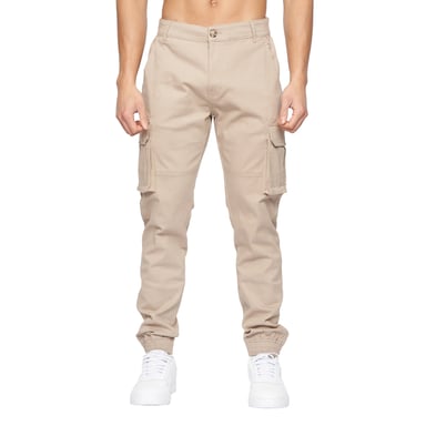 Crosshatch Mens Frentons Cargo Trousers (Stone)