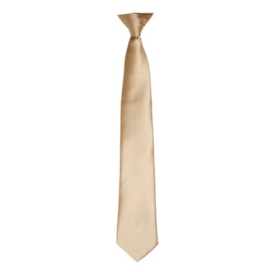 Premier Colours Mens Satin Clip Tie (Khaki)