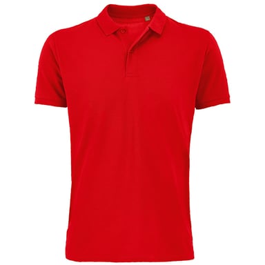SOLS Mens Planet Pique Organic Polo Shirt (Red)