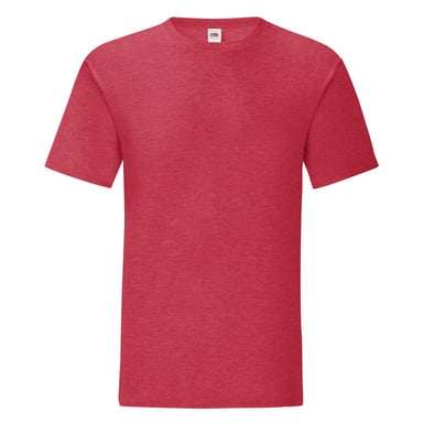 Fruit Of The Loom Mens Iconic T-Shirt (Pack of 5) (Heather Red)