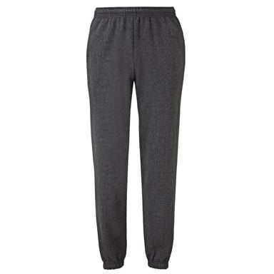 Fruit of the Loom Unisex Adult Classic Heather Elasticated Hem Jogging Bottoms (Dark Heather)