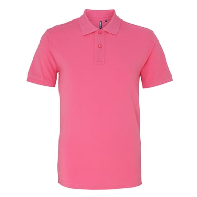 Asquith & Fox Mens Plain Short Sleeve Polo Shirt (Pink Carnation)
