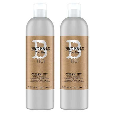 Tigi Clean Up Mens Daily Shampoo for Normal Hair 750ml, 2pk