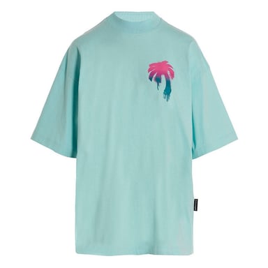 Palm Angels I Love PA Logo camiseta azul claro
