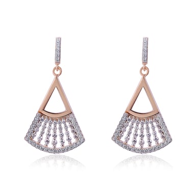 Orphelia 'Carina' Women's 925 Sterling Silver Drop Earrings - Rose ZO-7436