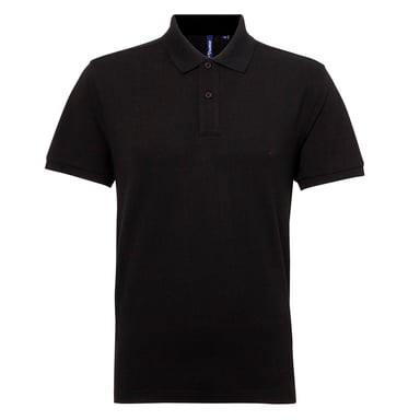 Asquith & Fox Mens Short Sleeve Performance Blend Polo Shirt (Black)