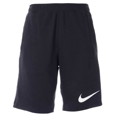 Pantalones cortos negros con dobladillo grabado en rosa de Nike