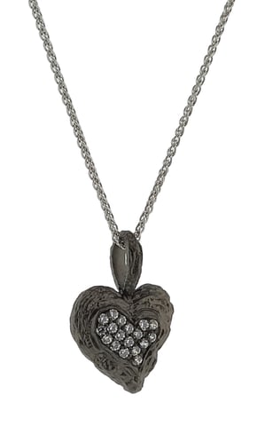 Orphelia 'Hazel' Women's 925 Sterling Silver Chain with Pendant - Black ZH-7082/2