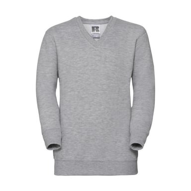Russell Collection Childrens/Kids V Neck Sweatshirt (Light Oxford)