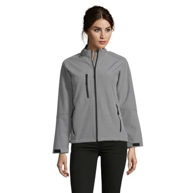 SOLS Womens/Ladies Roxy Soft Shell Jacket (Grey Melange)